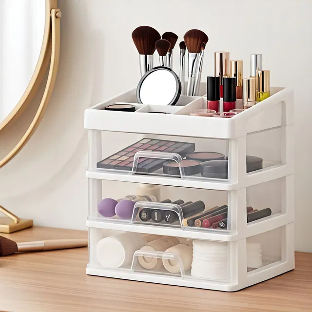KITCHMAX 3 layer organizer drawer white 7 compartment Vanity Box