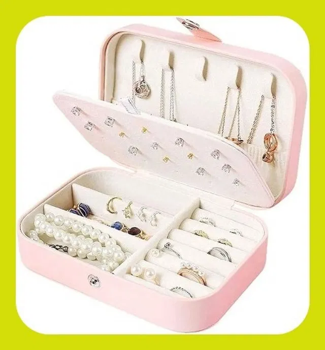 SBTs jewellery Box, double layer organizer Cosmetic Wardrobe Jewellery Organizer for Earrings Necklace Rings Vanity Box