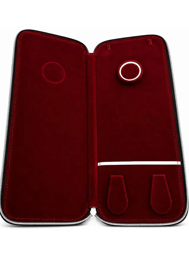 THAMBI Jewellery Box/Pouch (15*6, Big Size) - Aaram/Malai, Earrings(Stud), Dollar(Pendant) Vanity Box