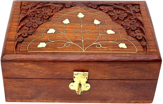 RDCREATIONSSRE Wooden Jewellery box Handmade Designer Makeup and Jewellery Vanity Box