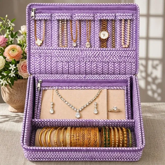 STORAZE • Premium Quality Jewellery & Makeup Organizer Bag for Women & Girls Jewellery Storage Makeup Pouches Vanity Box