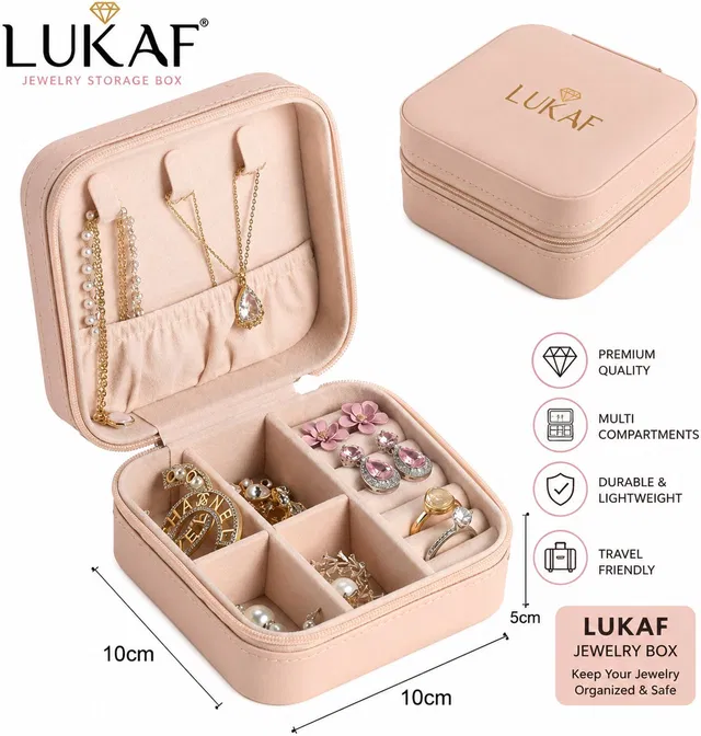 lukaf Mini Jewellery Organizer Box MULTICOLOUR JEWELLERY Vanity Box