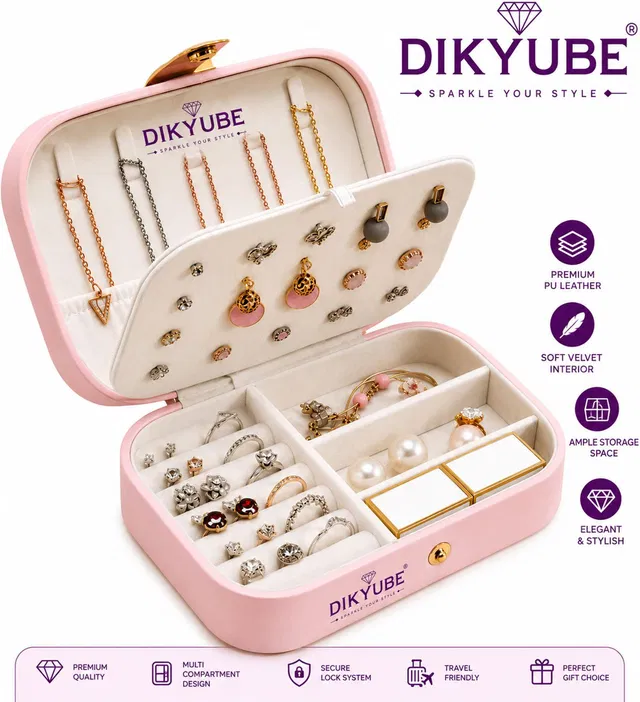 Dikyube Premium Jewellery Organizer Box JEWELLERY Vanity Box