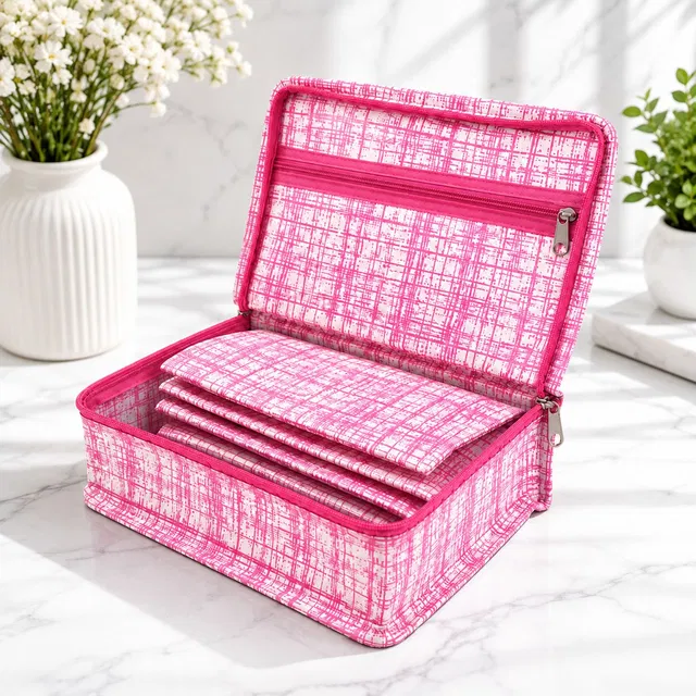 storvora Pink Petal Jewellery Organizer Jewellery Storage Makeup Pouches Vanity Box
