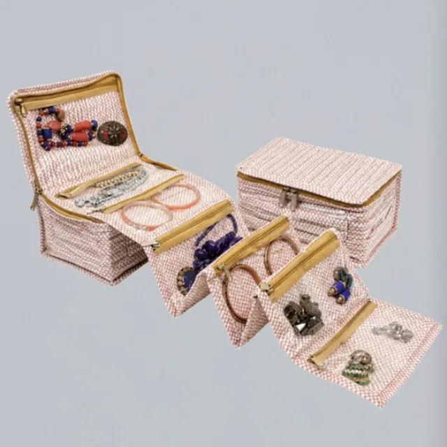 storvora Premium Foldable Vanity Organizer Box with 8 Storage Pouches jewellery pouch Vanity Box