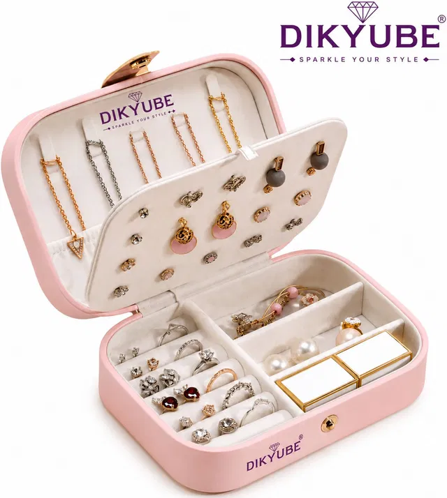 Dikyube Premium Jewellery Organizer Box multicolour jewellery Vanity Box