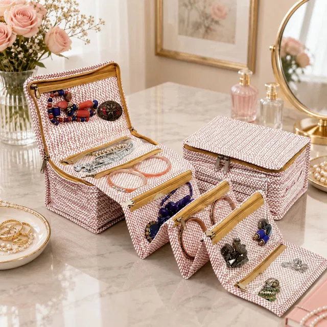 storvora Premium Zip Pouch Jewellery Organizer Box Jewellery pouch Vanity Box
