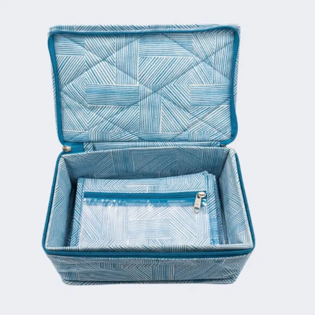 STORAZE • Foldable Vanity Organizer Box with 10 Storage Pouches Jewellery Pouches Vanity Box