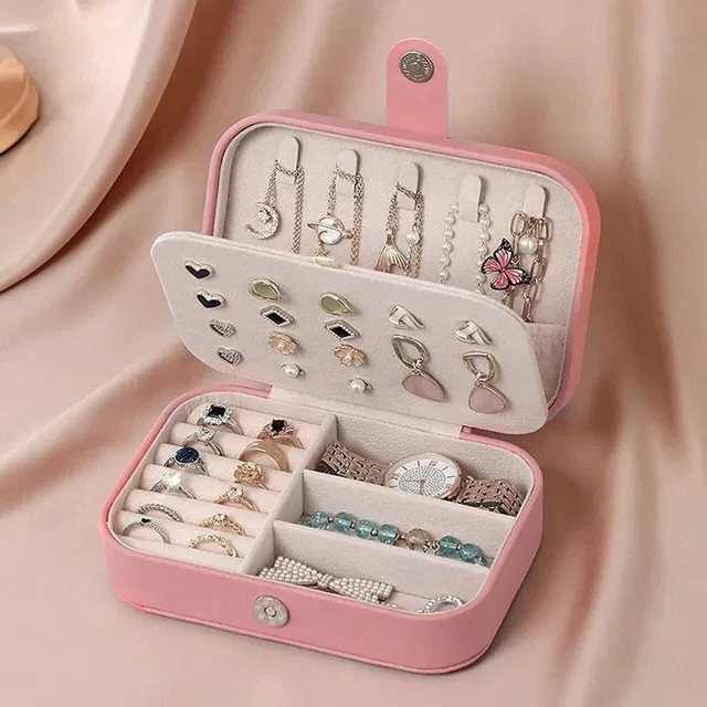 VUTRADERS Jewellery Box Lightweight Leather Portable Big Size Jewellery Storage Box Travel jewellery Box,Mini jewellery Box Vanity Box