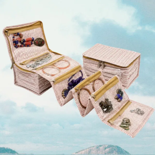storvora Luxury Jewellery Organizer Pouch for Everyday Use Jewellery Storage Makeup Pouches Vanity Box