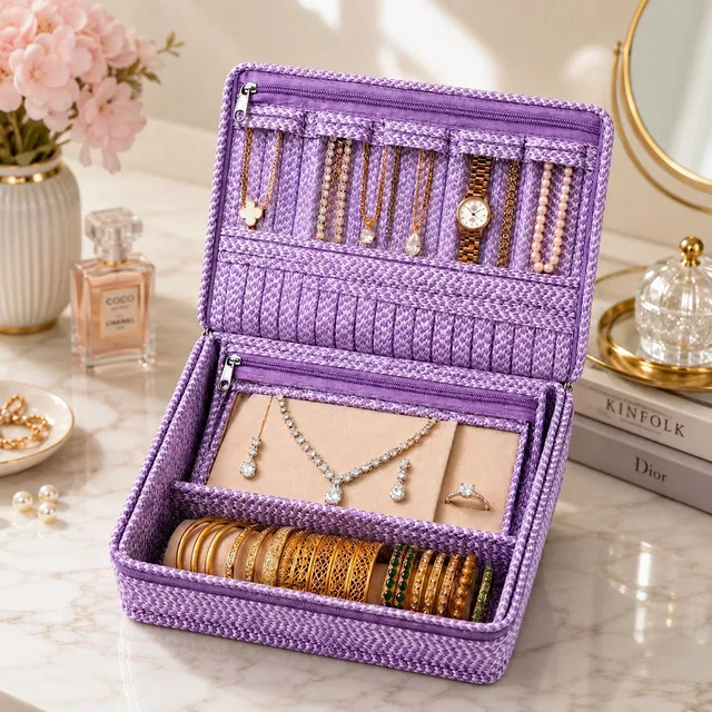 STORAZE Premium Hanging Jewellery Organizer Jewellery pouch Vanity Box