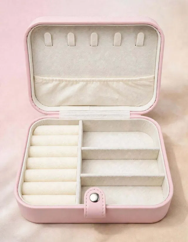 lukaf Jewellery Organizer For Girls - Small Box For Rings Jewellery Vanity Box