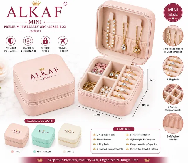 Alkaf Jewellery Organizer Box mini multi colour jewellery Vanity Box