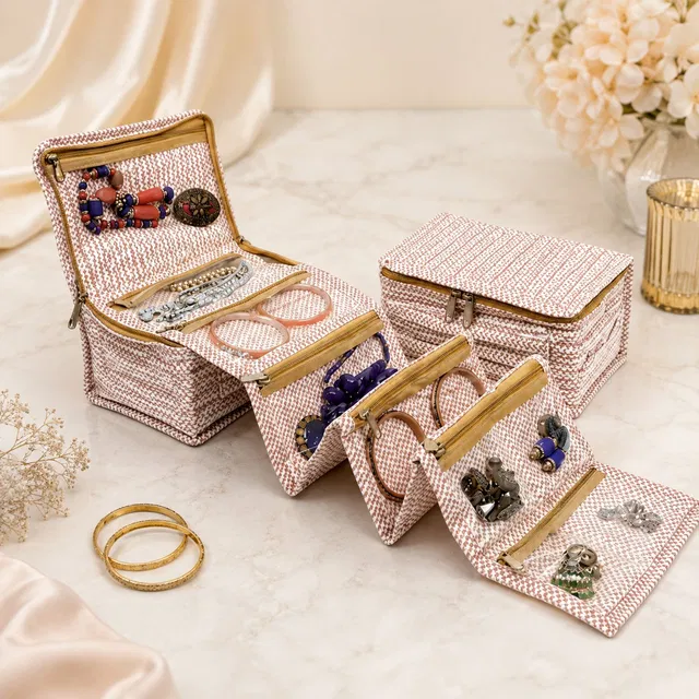 storvora Large Capacity Travel Jewellery Organizer Jewellery pouch Vanity Box