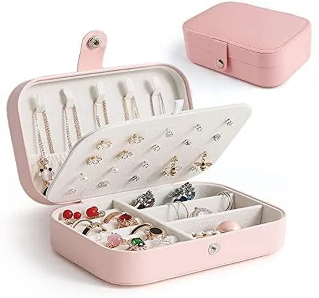 Ladki jewellery box Organiser for Rings, Necklaces, Earrings ,Travel Storage For multicolor Jewellary Vanity Box