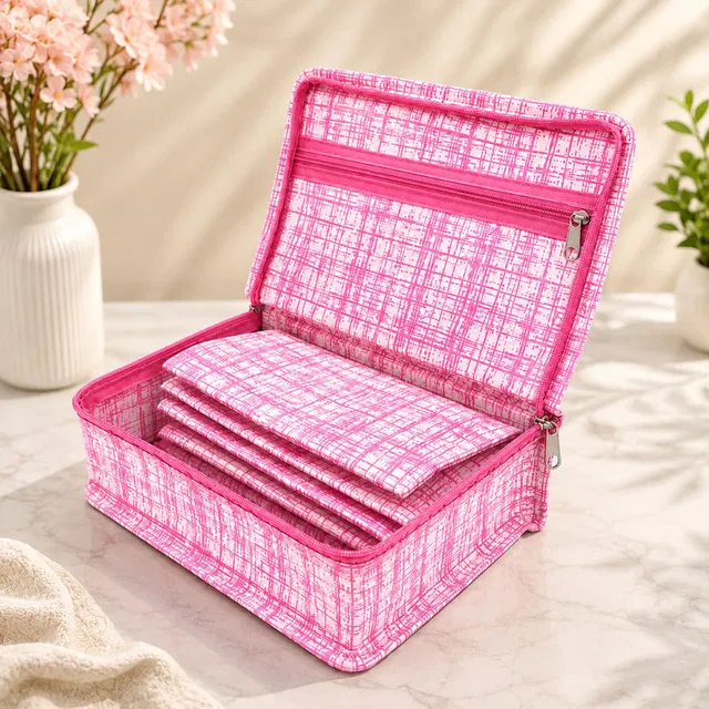 storvora Rose Pink Elegance Jewellery Pouch Makeup & Jewellery Storage Vanity Box