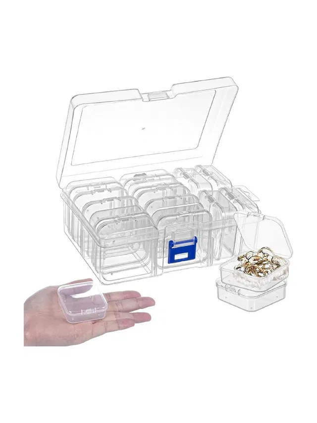 LUVIXO Multipurpose Plastic Jewellery Storage Box for Women & Girls Jewellery Vanity Box