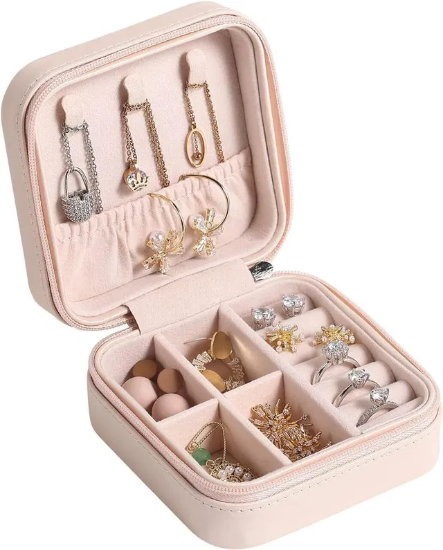 SBTs PU Leather Jewellery Organizer Box | Travel Jewelery Organiser | 01 Pcs Jewellery Vanity Box