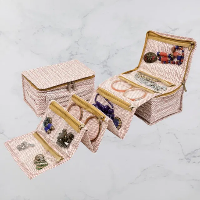 storvora Luxury Multi-Compartment Jewellery Organizer Jewellery pouch Vanity Box