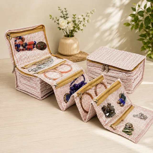 storvora Multi-Compartment Jewelry & Accessories Organizer Jewellery pouch Vanity Box