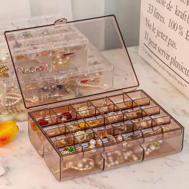 Shubh Empire kart Jewelry Organizer,Earring Organizers,Storage Box Women,Transparent For Travel Storage Of jewellery, Earring, Bracelets, necklace Vanity Box