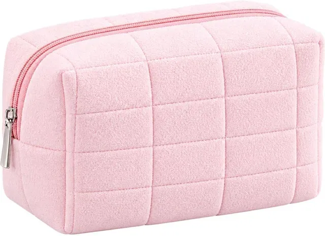 Kihika Square Box Soft Makeup Bag Portable Travel Toiletry & Makeup Organizer Makeup Storage And Cosmetic Organization Vanity Box