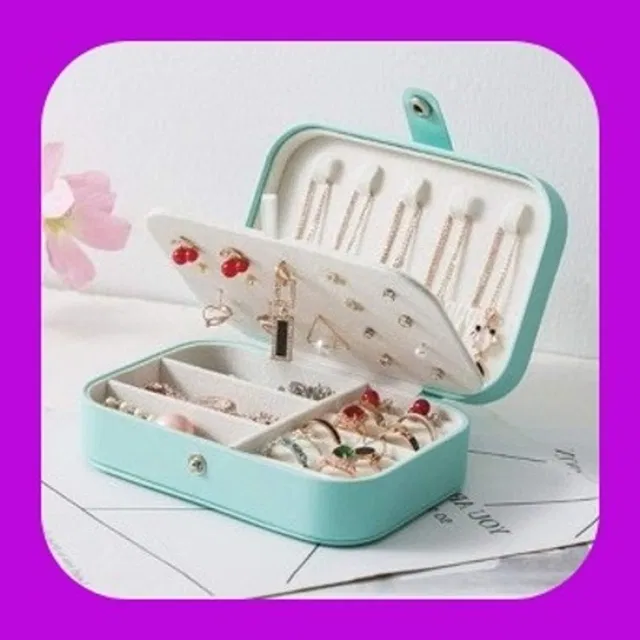 SBTs jewellery Box, double layer organizer Cosmetic Wardrobe Jewellery Organizer for Earrings Necklace Rings Vanity Box