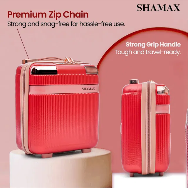 Shamax Vanity Box (Mini Luggage) Cosmetic Storage Box for Jewellery, Skincare & Beauty Makeup and Jewellery Storage, Combination Lock Vanity Box
