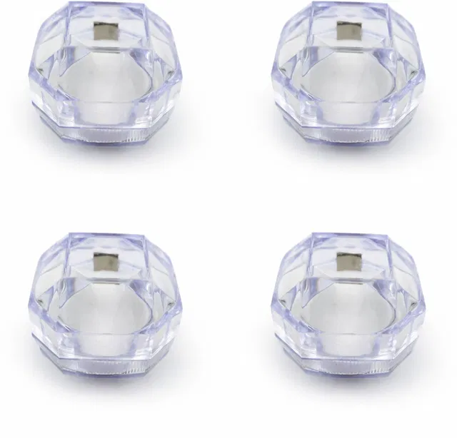 S Mark Crystal Ring Box Holder Jewelry Presentation Box | Pack of 4 | jewellery Vanity Box