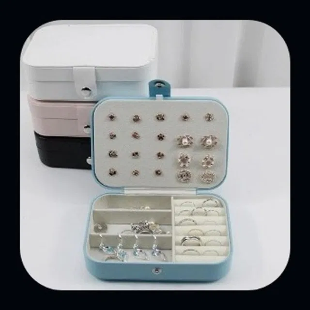 SBTs jewellery Box, double layer organizer Cosmetic Wardrobe Jewellery Organizer for Earrings Necklace Rings Vanity Box