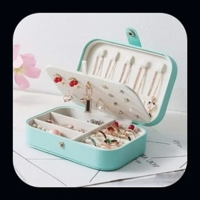 SBTs jewellery Box, double layer organizer Cosmetic Wardrobe Jewellery Organizer for Earrings Necklace Rings Vanity Box