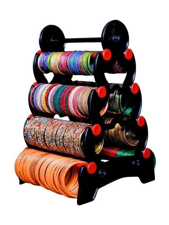 Eramasher Stoneware Premium | Display Stand | Bangle Stand | Bangle Hanging Stand | Red | Bangle Stand Vanity Box