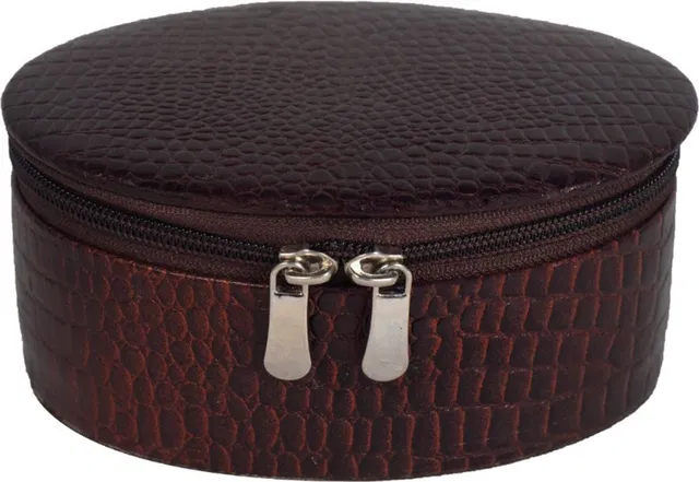 Stones Bridge Leather Oval Jewelry Box Jewellery Storage Box Vanity Box