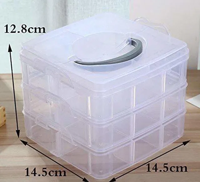Qebham 18 grid STORAGE JEWELLERY, STORAGE MAKEUP Vanity Box