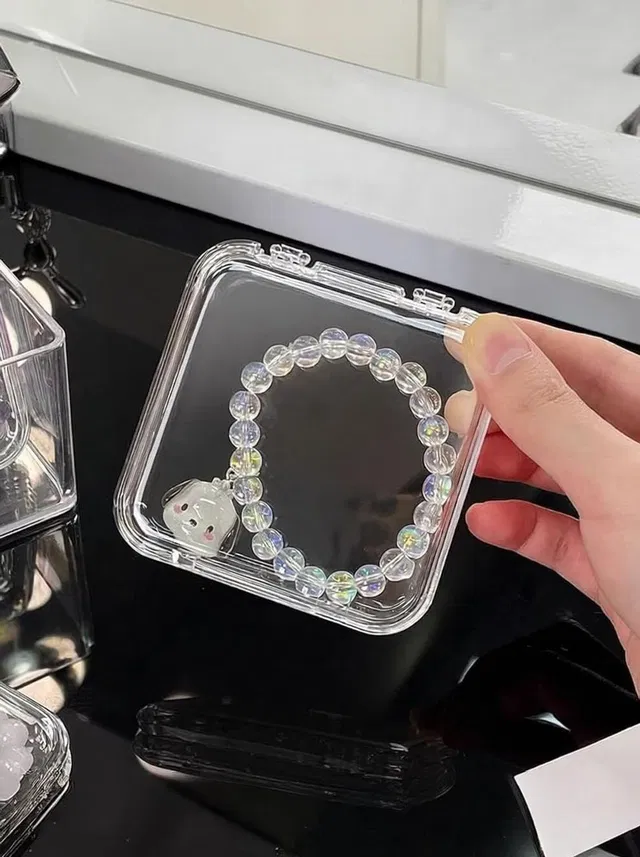 vhbie Transparent Jewelry Case-pack of 10 Jewelry, Nails, Bracelet Vanity Box