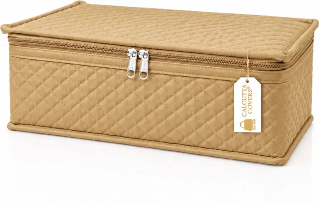 Calcutta Covers Quilted Satin Jewellery Kit Box For Women Travel Jewelry Pouch Storage Organizer Wardrobe, Locker, Travel, Home Vanity Box