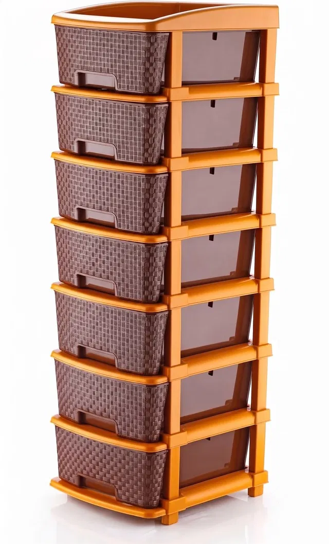MAXTID Plastic Modular Drawer Storage Chest of Drawers Storage Box, Large Stomo Racks Box Vanity Box
