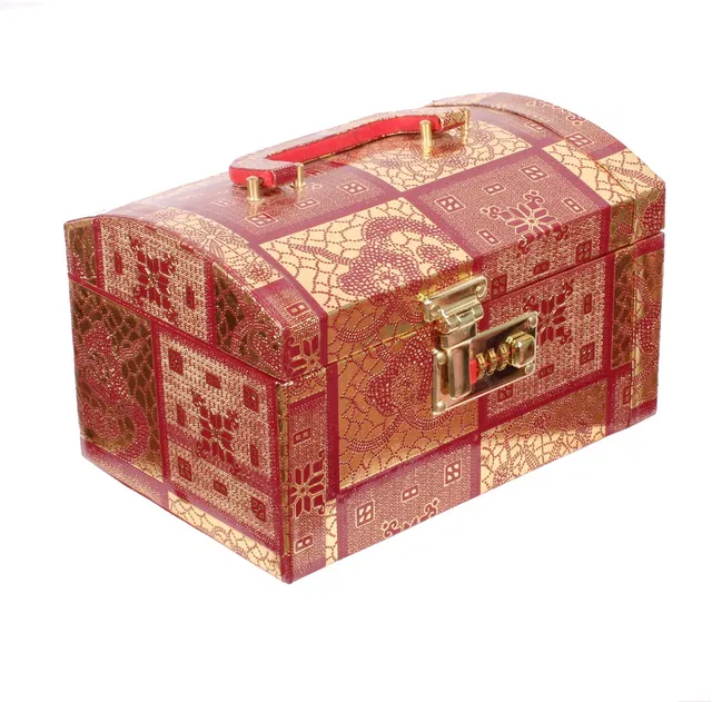 N A PURSE Golden Makeup Bangle Box Velvet With Number Lock Antique Palki Makeup Bangle Box Makeup, Bangle Box Vanity Box
