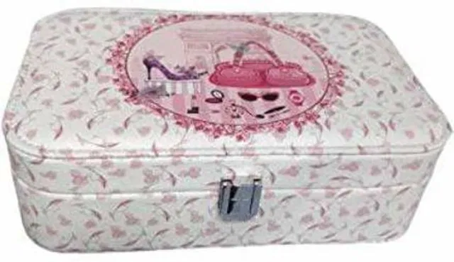 Breewell Small Travel Jewellery Box Mini Organizer Portable Display Storage Girl's Case organizing jewellery Vanity Box