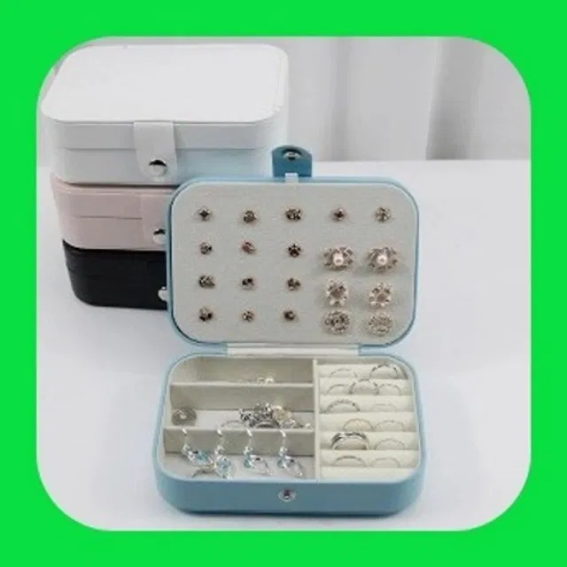 SBTs jewellery Box, double layer organizer Cosmetic Wardrobe Jewellery Organizer for Earrings Necklace Rings Vanity Box