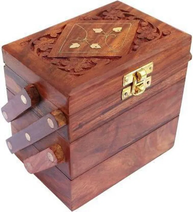 NextNewBetter Wooden Jewellery organiser 4 box Vanity Box