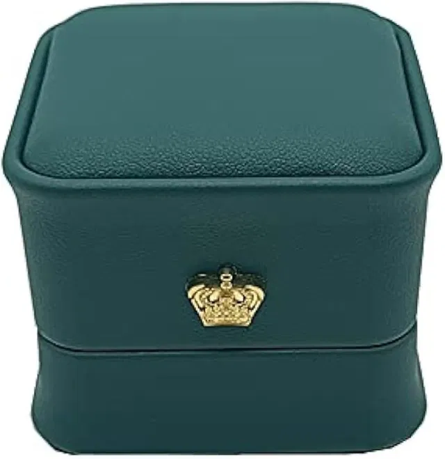 UMME ZF Shoppy-Green Premium Luxury Square Ring Box 1 Pcs. Engagement & Gift Packaging Box Vanity Box