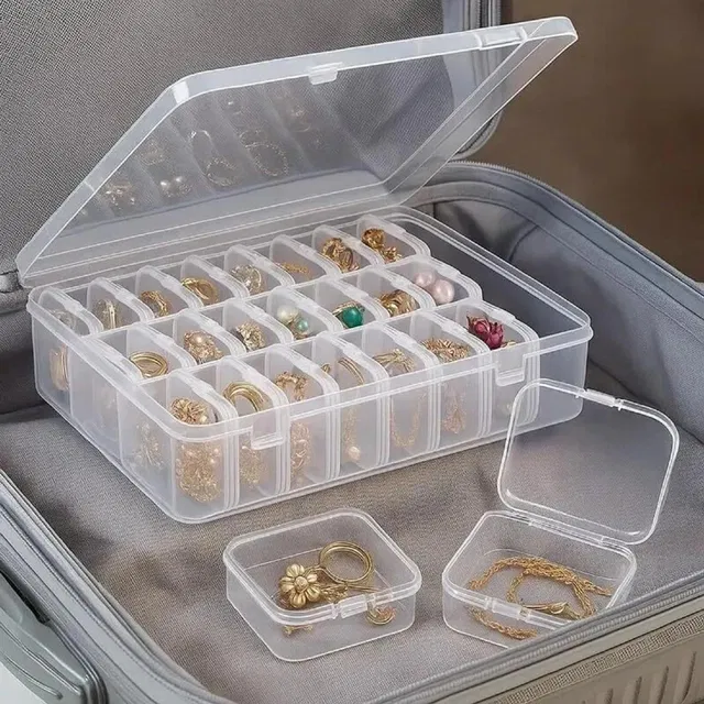Hydent Large Capacity 30 Grid Organizer Case For Crafting And Jewelry Small items ko separate compartments mein organize karna Vanity Box
