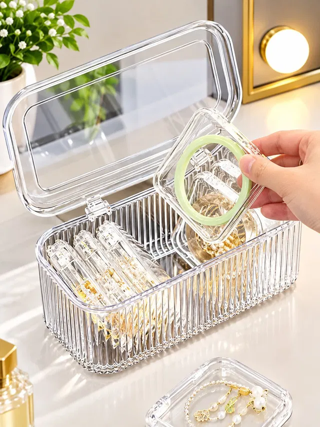 VedXEnterprises Acrylic Jewellery Box Organizes and safely stores makeup Vanity Box