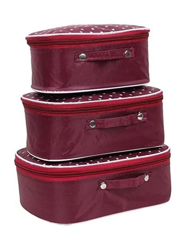 ultimatefashionista Set of 3 Multi-purpose supreme quality Makeup box Storage cases, Cosmetics box, Vanity box, Spacious interior Vanity Box Vanity Box