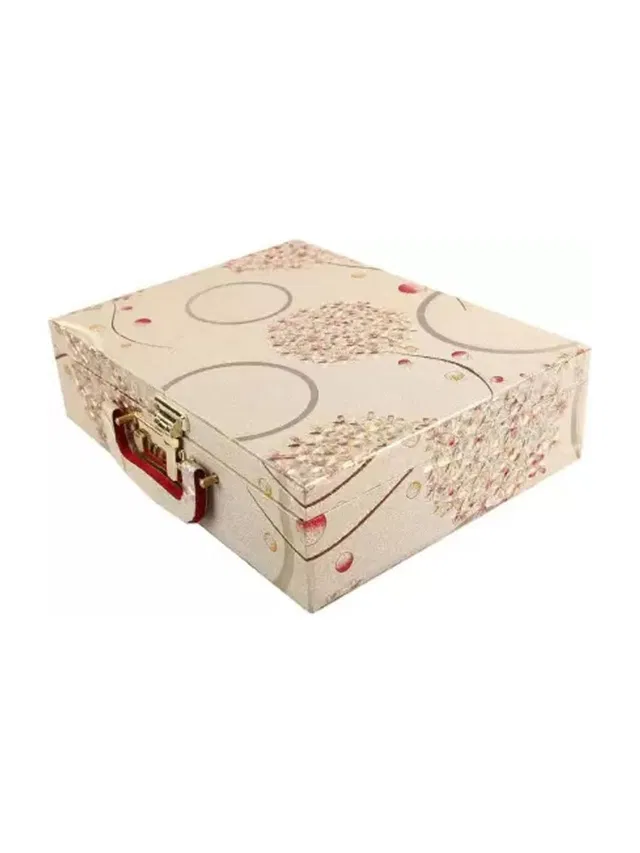 tosim Trendy Bangle Box With 1 of 3 Rods And Lock system To Carry Bangles Lockable Vanity Box