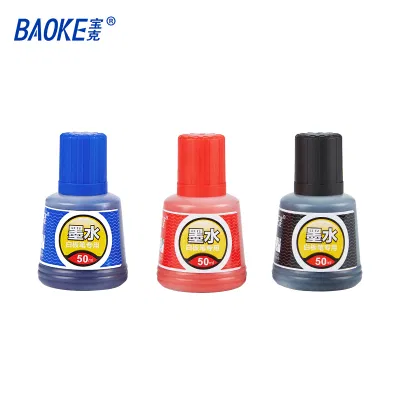 宝克(baoke)白板笔墨水MS226水性易擦除补充液大头 黑蓝红 50ml/瓶