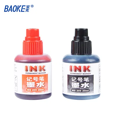 宝克(baoke) MS205记号笔墨水瓶装记号笔用墨水补充液 黑红蓝 20ml/瓶