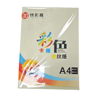 优彩嘉 彩色皮纹纸 A4 230g 银灰色 1512 包