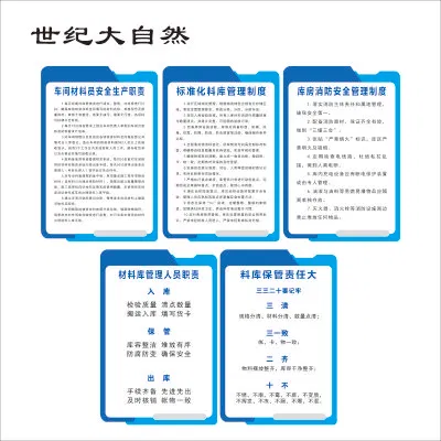 世纪大自然 职责制度牌 600*900mm 块